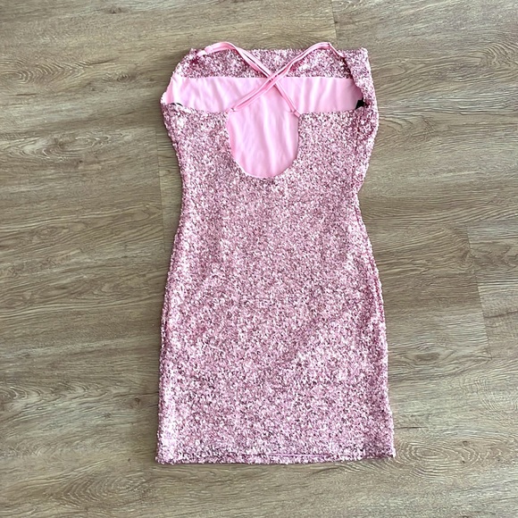 Pink Sequin Dress - Picture 2 of 3